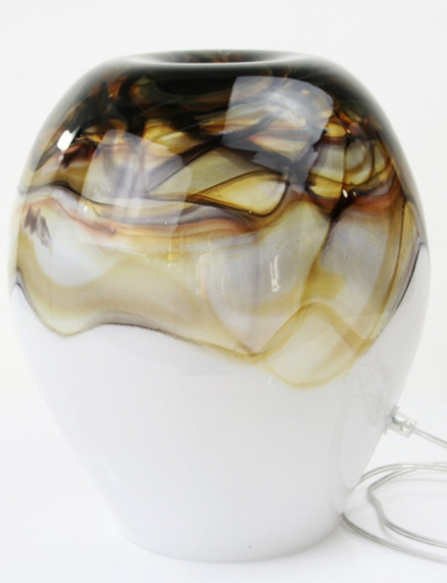 Earth, lamp wit-bruin-grijs, 1x deuk